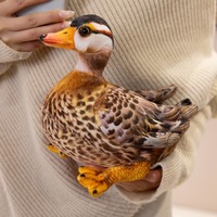 Peluche douce en forme de canard, poupée mandarin avec doublure en maille, anti-stress, brodée, décoration de chambre, oreiller de canapé pour chambre d'enfant, cadeau d'anniversaire