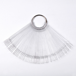 50pcs Slight Transparent Fan Nail Color Chart <b>Gel</b> Polish Display Swatch Card Set - Product Image 4