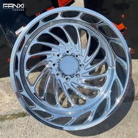 Jantes forgées FANXI Aggressive Concave 24x12 8x180 8x170 8x6.5 pour Ford F250, finition polie avec enjoliveurs flottants personnalisés
