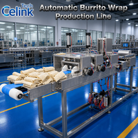 Ligne de production industrielle automatique de remplissage et de pliage de tacos, pour coques de tortillas mexicaines et garnitures de viande