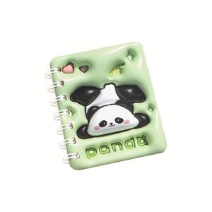 Cute <b>Panda</b> Spiral Notebook Cartoon Creative Portable Journal Student Office High-Value Stationery <b>Gift</b> - Product Image 1
