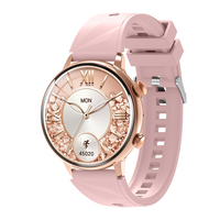 Nouvelle arrivée Montre connectée pour femme IP67 étanche Écran rond de 1,26 pouce Surveillance de la fréquence cardiaque Surveillance de la santé HW-L1 Mini Montre connectée pour femme