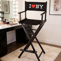 Chaise de directeur de salon moderne avec cadre métallique, chaise de maquillage professionnelle de haute qualité, pliable, portable, pour usage extérieur, loisirs et plage