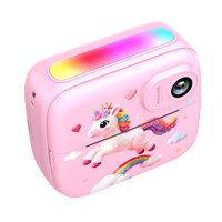 Cámara de Impresión Instantánea para Niños PC01, 1080P HD, Doble Lente, Sensor CMOS para Selfies, Espectáculo de Luces Coloridas, Pegatinas, Filtros, Juguete, Regalo para Niñas