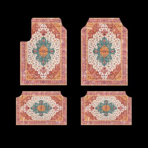 Tapis de sol de voiture de style bohème Meiyo, ensemble de 4 pièces, velours cristal, résistant aux taches, lavable à l'eau - Product Image 2