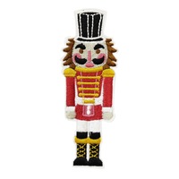 Nouvelles Écussons en Tissu Soldat Marionnette en Bois Personnages de Dessins Animés Brodés à la Machine en Polyester Décoratifs Thermocollants pour Chapeau