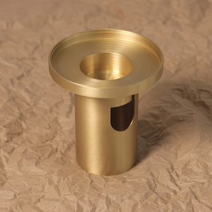 Brûleur d'huile essentielle <span class=keywords><strong>de</strong></span> bois <span class=keywords><strong>de</strong></span> santal haut <span class=keywords><strong>de</strong></span> gamme en laiton massif pour cire fondue et bougie chauffe-plat, aromathérapie et décoration intérieure - Product Image 2