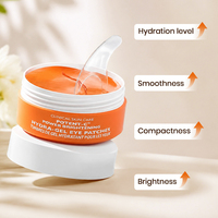 Patchs hydratants pour le contour des yeux à la vitamine C bio, masque hydrogel orange, traitement des cernes, réduit les poches sous les yeux, lisse la peau