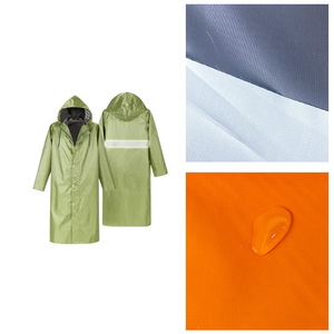 Polyester taffetas PVC enduit <span class=keywords><strong>pas</strong></span> <span class=keywords><strong>cher</strong></span> imperméable tissu Oxford tissu matériel vêtements de pluie manteau de pluie veste - Product Image 2