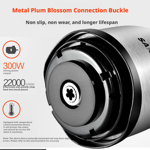 <span class=keywords><strong>Hachoir</strong></span> à viande électrique multifonctionnel pour la maison, l'hôtel, le commerce et la voiture, 2L, 300W, acier inoxydable 304, double vitesse, faible bruit, A++ - Product Image 4