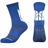 Chaussettes de sport personnalisées avec logo, antidérapantes, athlétiques, pour le football, pour hommes, avec grip, en spandex/nylon/coton, écologiques