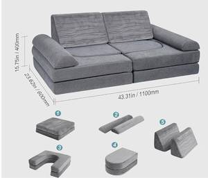Disian Kids Modular Cushion Children's <b>Play</b> <b>Sofa</b> Compressed Folding <b>Sofa</b> Bed for Small Spaces - Product Image 1
