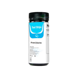 Bandelettes de test de <span class=keywords><strong>chlore</strong></span> <span class=keywords><strong>libre</strong></span>, kit de test de <span class=keywords><strong>chlore</strong></span> pour l'eau potable, piscine, spa, 100 bandelettes/flacon, substrat plastique, réaction rapide - Product Image 1