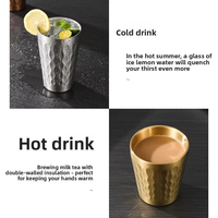 Tasse à eau isolée à double paroi en acier inoxydable 304, très vendue, pour café, lait, maison, restaurant, fête, camping, voyage