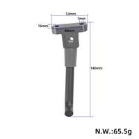 Béquille de scooter ULIP durable et moderne grise, support latéral de 8,5 pouces pour M365/Kukirin G2 Pro DB, support de stationnement électrique - Installation facile