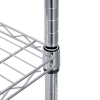 Étagère à fils métalliques commerciale à 6 niveaux avec roulettes, étagère de rangement en métal robuste pour entrepôt et cuisine
