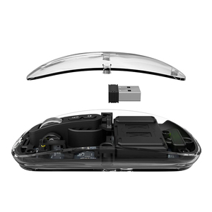 Ratón inalámbrico recargable transparente con retroiluminación LED BT5.1/2,4G Ratones de modo dual para <span class=keywords><strong>Bluetooth</strong></span> para <span class=keywords><strong>Mac</strong></span> iPad MacBook Laptop PC - Product Image 2