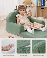 Canapé-lit pliable 2-en-1 pour tout-petits en mousse haute densité compressée, confortable pour bébés et enfants, production d'usine de matières premières