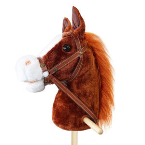 B269 <span class=keywords><strong>Caballo</strong></span> de palo de peluche con ruedas de madera Sonidos de galope de <span class=keywords><strong>relincho</strong></span> real Animal de juguete en un palo Proporciona diversión Juego de simulación <span class=keywords><strong>Caballo</strong></span> de juguete - Product Image 3