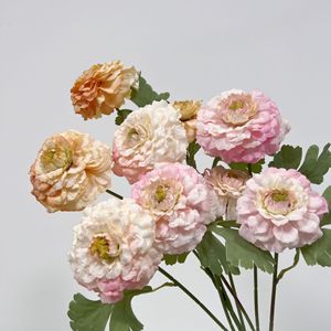 Artificial Camellia And Peony <b>Flowers</b> <b>Single</b> Branch Silk High Simulation Wedding Decorations For Home And Outdoor Use - Product Image 2