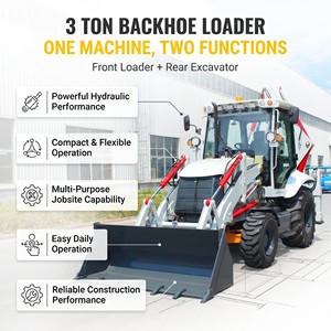 Chargeuse-Pelleteuse de Ferme avec Livraison Gratuite, Homologation CE EPA 4x4, Mini Chargeuse sur Roues à Charge Frontale, Pelle Rétrocaveuse - Product Image 3