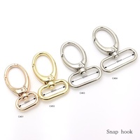 Mousqueton pivotant à déclenchement rapide, accessoires de quincaillerie, 58*27mm, en alliage de zinc, boucle mousqueton métallique pivotante à dégagement rapide pour sangle de sac