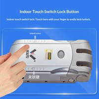 Serrure de porte intelligente invisible sans clé WAFU avec télécommande à code, en alliage de zinc, ignifuge, pour entrée multi-portes, design anti-graffiti