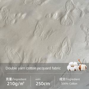 Custom White Embryo Jacquard Brocade Fabric 100% Cotton Abrasion-Resistant Double Yarn for <strong>Bed</strong> Three Piece <strong>Set</strong> - Product Image 3