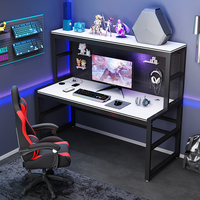 Stockage d'imprimante d'étagère de panneau perforé de bureau d'ordinateur en métal de bureau à domicile à couche unique pour l'utilisation d'Internet de jeu intègre l'étude de bureau