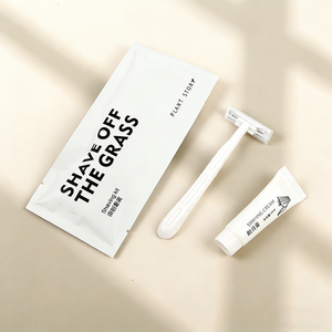 Maquinilla <span class=keywords><strong>de</strong></span> Afeitar Ecológica Portátil Ligera <span class=keywords><strong>de</strong></span> Doble Hoja con Tira Lubricante Desechable Envuelta Individualmente OEM - Product Image 2