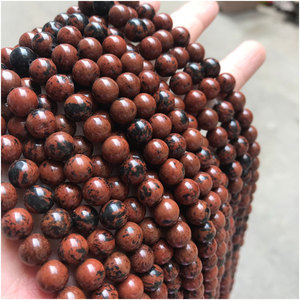 Healing Crystal Agate Gem Stone Loose Beads 8mm <strong>Classic</strong> Design Wholesale Natural <strong>Gemstone</strong> Stone Beads Mahogany Obsidian