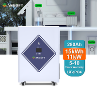 Batería de Litio LiFePO4 Powergo en Stock en la UE, 15kWh 6.6kWh, 51.2V 6.2KW 11kW 304Ah, 8000 Ciclos, Híbrida, CAN, Almacenamiento de Energía Solar