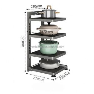 Étagère de rangement réglable multi-niveaux en acier pour cuisine, armoire, évier et salle de bain, idéale pour organiser casseroles et épices - Product Image 3