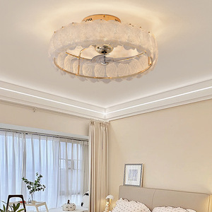2026 New Entry Luxury Crystal <b>Fan</b> Lamp Household Living Room Hanging <b>Fan</b> Lamp Bedroom Shaking <b>Head</b> Restaurant <b>Fan</b> Integrated - Product Image 3