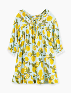 Pigiama per Bambine a Maniche Lunghe con Bordo Arricciato e Grafica con Slogan, <span class=keywords><strong>Camicia</strong></span> <span class=keywords><strong>da</strong></span> <span class=keywords><strong>Notte</strong></span> in Bambù per Bambine - Product Image 4