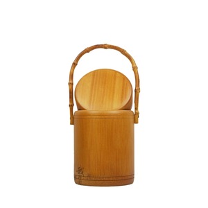 Viv Glass Skimmer Bamboo Tea Caddy With Wooden Lid And Handle For Tea Storage China Made - Product Image 5