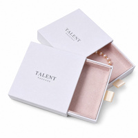 Petit MOQ, boîte à bijoux personnalisée avec logo et ensemble de sacs, emballage en papier kraft beige crème de qualité supérieure pour bague et bracelet