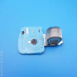 Blue Metal <b>Pen</b> Clip <b>With</b> <b>Camera</b> Design 45mm For Stationery And Notebooks - Product Image 1