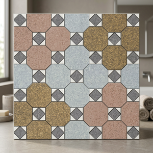 Série Punch Terrazzo marron Carrelage fait main 300x300mm Design intérieur extérieur émaillé 3D - Product Image 4