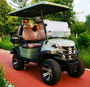 Carrito de golf verde mate para 4 personas, resistente, todoterreno, para camping, excursiones panorámicas y safaris. - Product Image 1