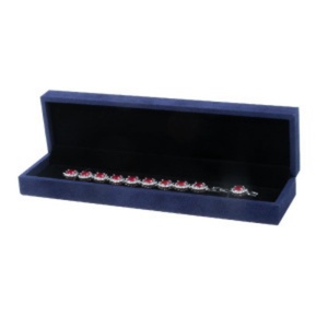 Boîte cadeau de luxe en velours pour bijoux (colliers et boucles d'oreilles) avec logo estampé à chaud, forme rectangulaire, emballage élégant pour cadeaux - Product Image 6