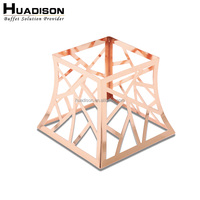 Matériel de buffet Huadison, équipement de restauration, présentoirs à étages en acier inoxydable, présentoir à gâteaux pour mariage, ensemble de supports à gâteaux