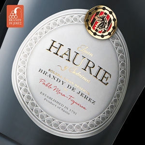 Fabriqué en Espagne, 10 ans de vieillissement, BRANDY HAURIE GRAN RESERVA, Brandy espagnol Do Jerez, Brandy premium 700ml - Product Image 4