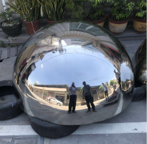 Bola decorativa de <span class=keywords><strong>Metal</strong></span> para decoración de jardín, balancín hueco de 36, 40 y 900mm, 1000mm, de acero inoxidable, medio redondo, de terracota Orb 36 - Product Image 4