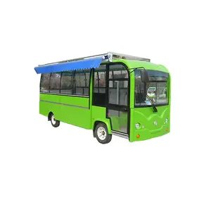 2024 CE Approved Electric Bus Type Food Cart Mobile Street Snack Food Truck Customized Catering Car