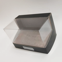 Boîte en papier rigide de luxe personnalisée avec couvercle transparent pour coffret cadeau de parfum et de cosmétiques