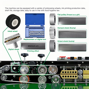 Machine de scellage thermique automatique horizontale de bureau FR1000, vernis pour cuisinière, haute précision, pour sachets en plastique/papier alimentaire - Product Image 3