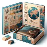 Boîte en carton rigide de luxe pour ensemble de portefeuilles pour hommes, personnalisable, recyclable, avec finition mate mystérieuse, pour emballage cadeau en gros