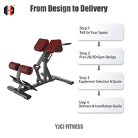 Silla Romana de Hiperextensión con Rodillos para Muslos, Soporte Ancho para Cadera, Base de Acero Reforzada, de Alta Resistencia para Equipos de Gimnasio