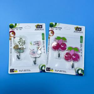 Paquete de 2 ganchos adhesivos, sin necesidad de taladrar, sin costuras, transparentes, para puertas de cocina y baño, y para pegar a la pared. - Product Image 3